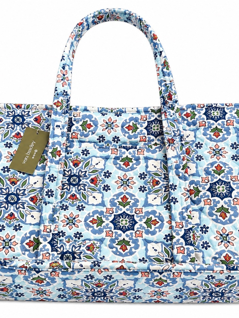 Vera Bradley Light Blue Floral Quilted Tote